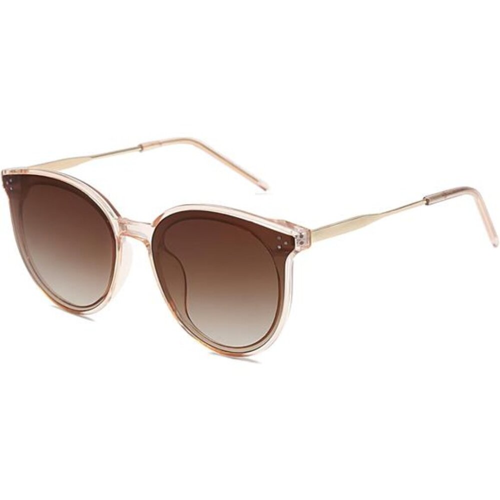 Classic Round Oversized Sunglasses - Trendy Retro Vintage Shades for Women & Men